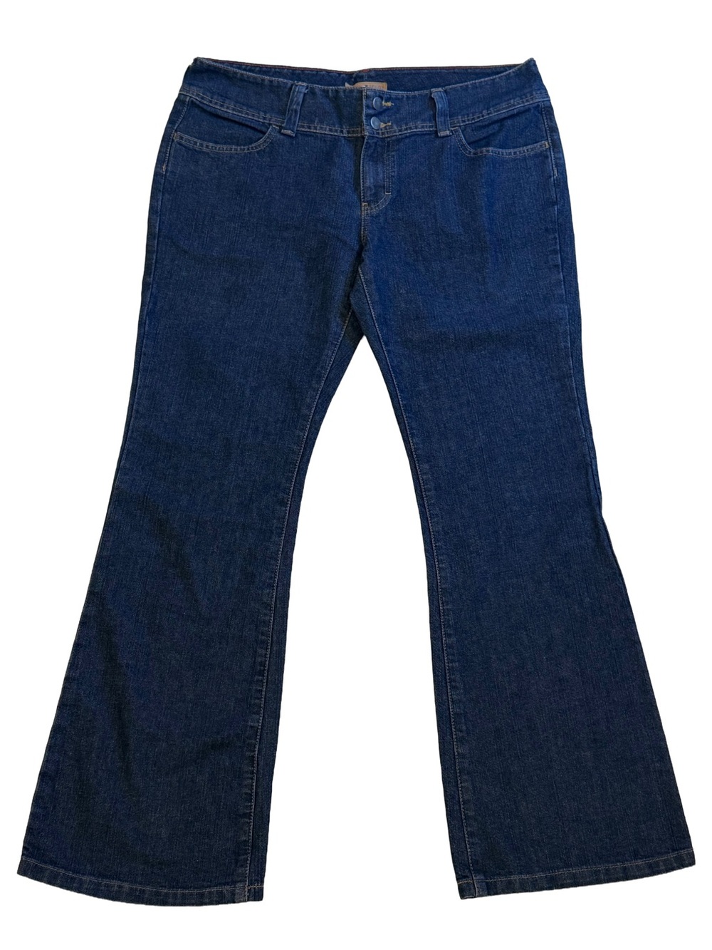 Vintage Tommy Jeans Double-Button Flare Dark Wash Y2K September 2004 Size 13